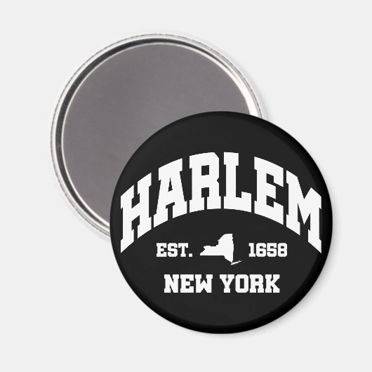 Harlem, New York Magnet (Vorderseite/Rückseite)