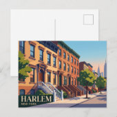 Harlem New York Postkarte (Vorne/Hinten)