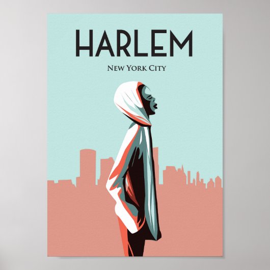 Harlem New york Vintage Travel Poster (Vorne)
