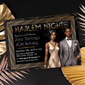 Harlem Nights Art Deco African American Birthday Einladung