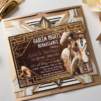 Harlem Nights Gatsby-Amerikaner der 1920er Jahre Einladung