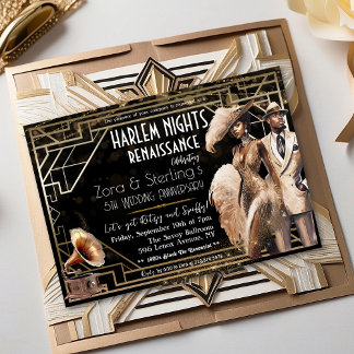 Harlem Nights Gatsby-Amerikaner der 1920er Jahre Einladung