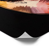 Harlem Nights Gitarren-Silhouette Poster (Ecke)