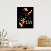 Harlem Nights Gitarren-Silhouette Poster (Küche)