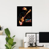 Harlem Nights Gitarren-Silhouette Poster (Heimbüro)