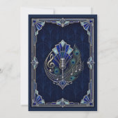 Harlem Nights Roaring 20s Blauer Saphir Jazz Age Einladung (Rückseite)