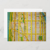 Harlem, NY Vintag Map Postkarte (Vorne/Hinten)