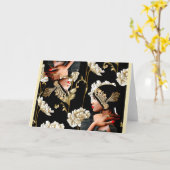 Harlem Renaissance 1920 Art Deco Grußkarte Karte (Gelbe Blume)