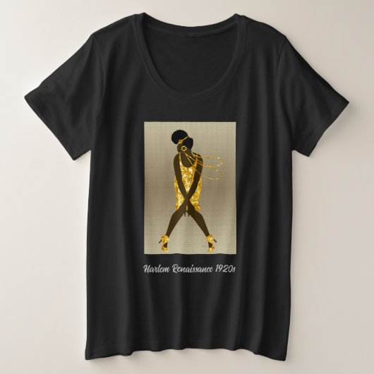 Harlem Renaissance 1920er Große Größe T-Shirt (Design vorne)