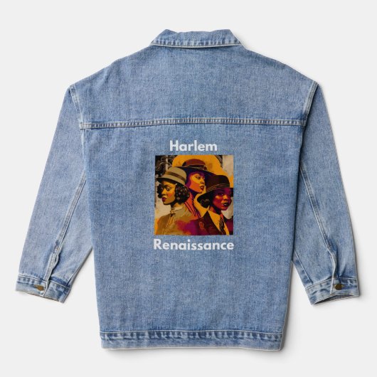 Harlem Renaissance Abstrakt Art Black History Mont Jeansjacke (Rückseite)