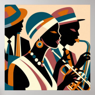 Harlem-Renaissance-Abstraktes Trio Poster