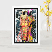 Harlem Renaissance Art Deco Karte (Gelbe Blume)