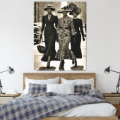 Harlem Renaissance Ausgehobene Damen Leinwanddruck (Insitu (Schlafzimmer))