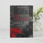 Harlem Renaissance Birthday Einladung (Stehend Vorderseite)