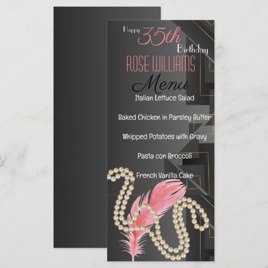 Harlem Renaissance Birthday Einladung (Vorne/Hinten)