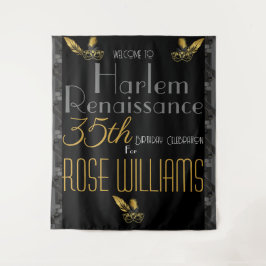 Harlem Renaissance Birthday Einladung Wandteppich