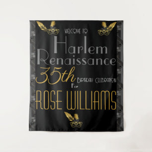 Harlem Renaissance Birthday Einladung Wandteppich