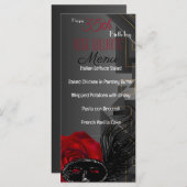 Harlem Renaissance Birthday Menu Menükarte (Vorne/Hinten)