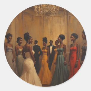 Harlem Renaissance Debütantinnen Runder Aufkleber