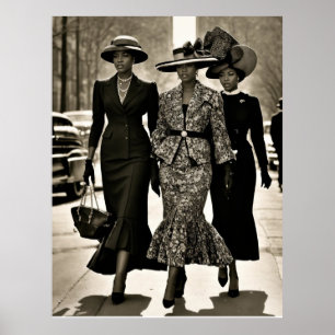 Harlem-Renaissance-Elegante Damen Poster