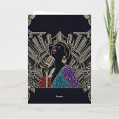 Harlem-Renaissance-Glamour Feiertagskarte (Rückseite)