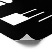 Harlem Renaissance Jazz Quartet Black & White Poster (Ecke)