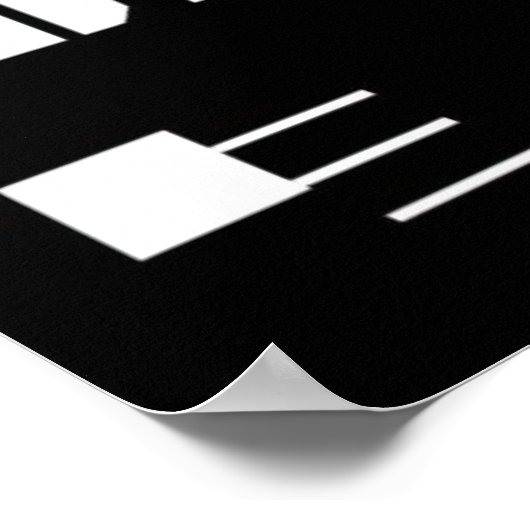 Harlem Renaissance Jazz Quartet Black & White Poster (Ecke)