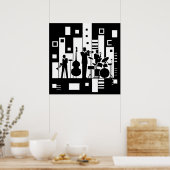 Harlem Renaissance Jazz Quartet Black & White Poster (Küche)