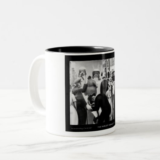 Harlem-Renaissance-Kunst - "schwarzer Gürtel " Zweifarbige Tasse (Vorderseite Links)