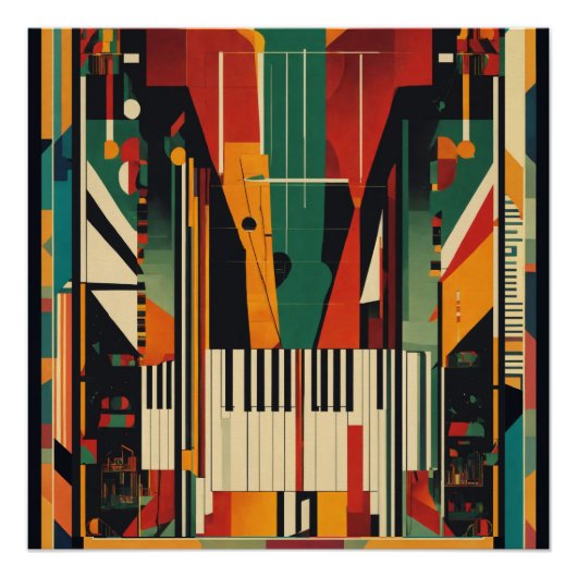 Harlem-Renaissance Vintage-Piano Poster (Vorderseite)