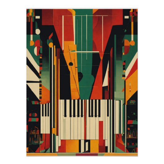Harlem-Renaissance Vintage-Piano Poster (Vorderseite)