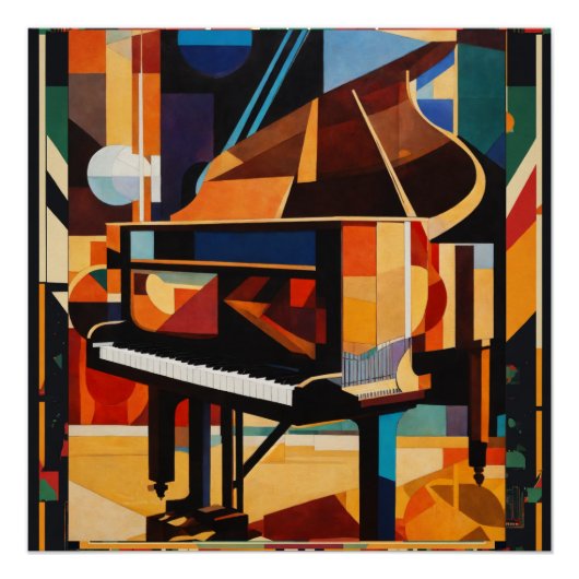 Harlem-Renaissance Vintage-Piano Poster (Vorderseite)
