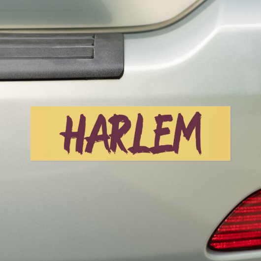 Harlem Text Base Design auf dem Gelben Hintergrund Autoaufkleber (Auf Auto)