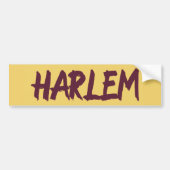 Harlem Text Base Design auf dem Gelben Hintergrund Autoaufkleber (Vorne)