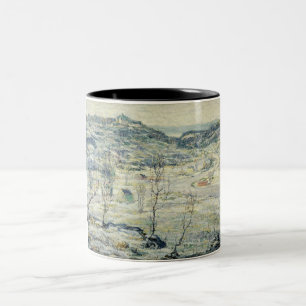 Harlem Valley im Winter (New Yorker Szene) Zweifarbige Tasse