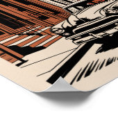 Harlem Vintage Car Brownstone Poster (Ecke)