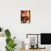 Harlem Vintage Car Brownstone Poster (Heimbüro)