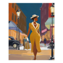 Harlem Woman in der Nacht