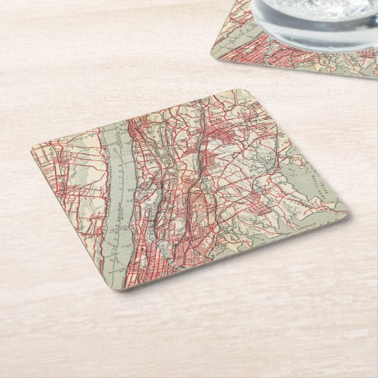 Harlem, Yonkers, Pelham Landsitz, New York Rechteckiger Pappuntersetzer (angewinkelt)