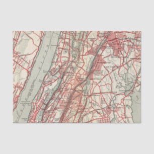 Harlem, Yonkers, Pelham Landsitz, New York Seidenpapier