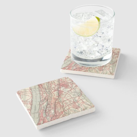 Harlem, Yonkers, Pelham Landsitz, New York Steinuntersetzer (Seitenansicht)