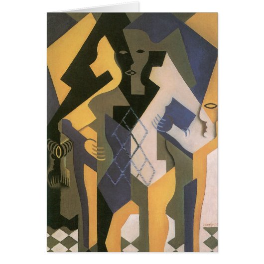 Harlequin am Tisch von Juan Gris, Vintager Kubismu (Vorne)