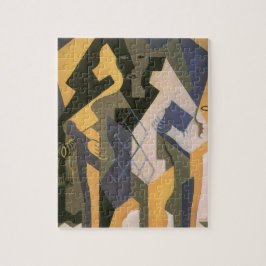 Harlequin am Tisch von Juan Gris, Vintager Kubismu Puzzle