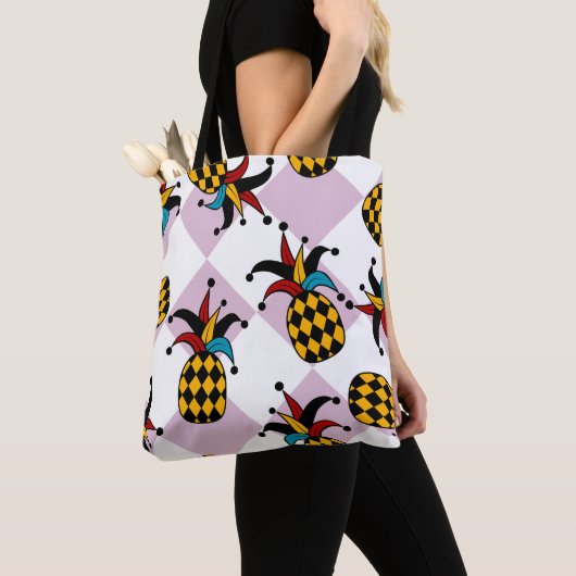 Harlequin Ananas: Stylized Doodle Vintag Tasche (Von Nahem)