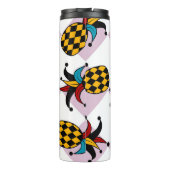 Harlequin Ananas: Stylized Doodle Vintag Thermosbecher (Rückseite)
