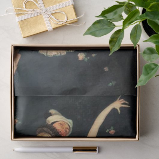 “Harlequin and Columbine” by FX Leyendecker Seidenpapier (Geschenk)