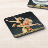 "Harlequin and Columbine" von FX Leyendecker Getränkeuntersetzer (Linke Seite)