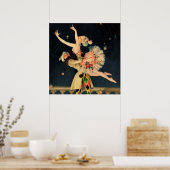 "Harlequin and Columbine" von FX Leyendecker Poster (Küche)