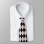 Harlequin and Red Dots 2 tie Krawatte (Gebunden)