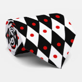Harlequin and Red Dots 2 tie Krawatte (Gerollt)